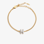 Personalized initial H zirconia bracelet – letter H luxury gift by VECINO