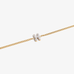 Initial H zirconia bracelet flat lay – personalized letter H sparkling jewelry VECINO