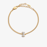 Personalized initial I zirconia bracelet – letter I luxury gift by VECINO