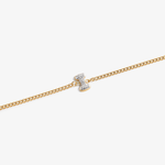 Initial I zirconia bracelet flat lay – personalized letter I sparkling jewelry VECINO