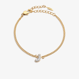 Personalized initial J zirconia bracelet – letter J luxury gift by VECINO