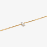 Initial L zirconia bracelet flat lay – personalized letter L sparkling jewelry VECINO