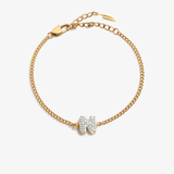 Personalized initial N zirconia bracelet – letter N luxury gift by VECINO