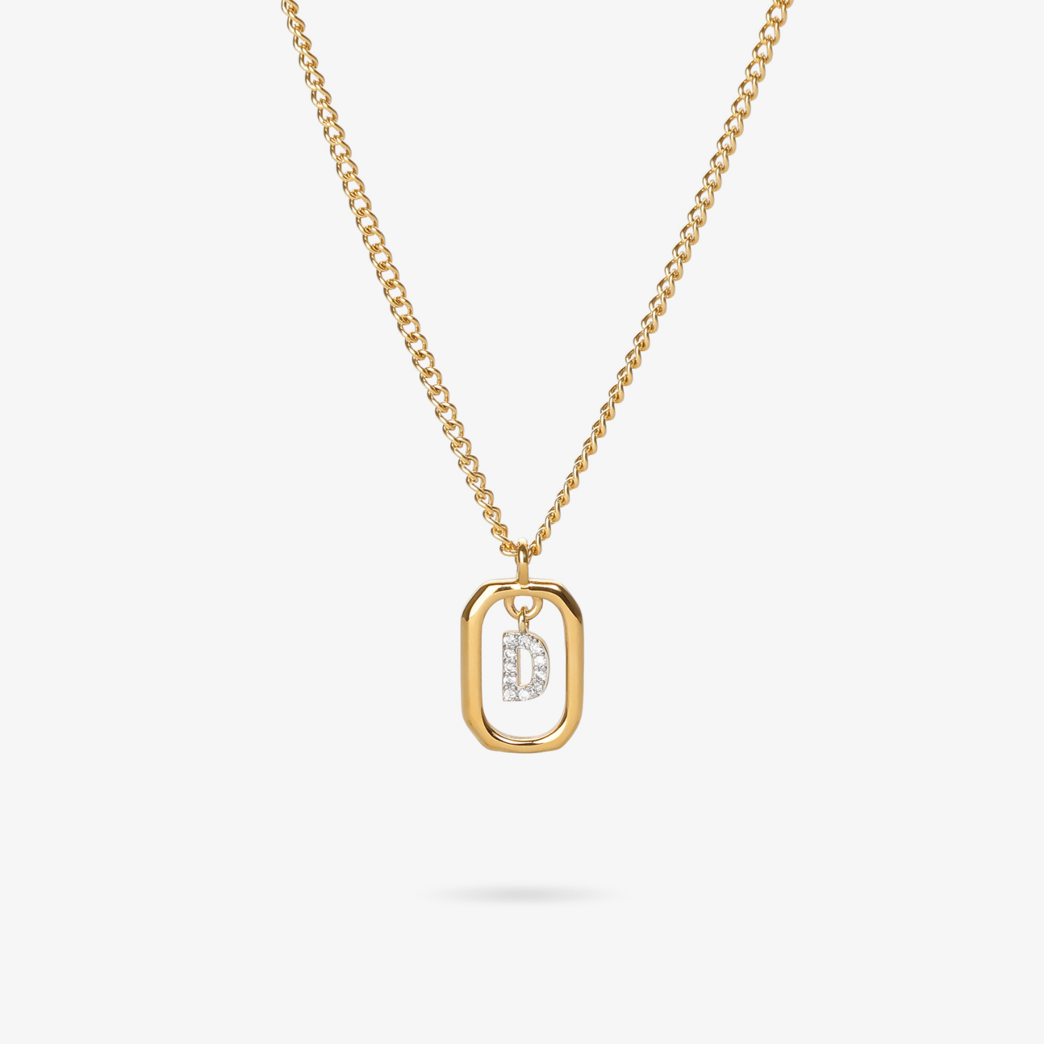 Personalized initial D zirconia necklace – letter D luxury gift by VECINO