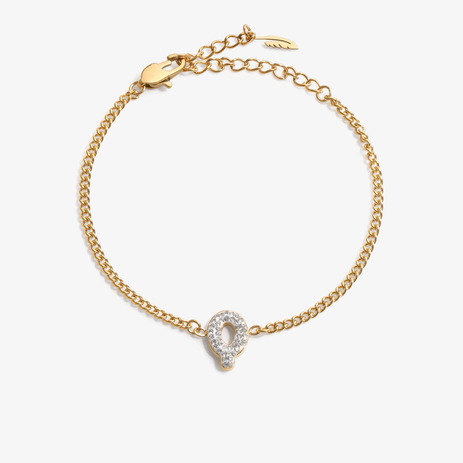 Personalized initial Q zirconia bracelet – letter Q luxury gift by VECINO