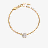 Personalized initial R zirconia bracelet – letter R luxury gift by VECINO