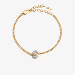 Personalized initial S zirconia bracelet – letter S luxury gift by VECINO
