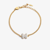Personalized initial W zirconia bracelet – letter W luxury gift by VECINO