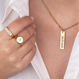 Custom Necklace Date - Gold