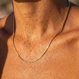Square Chain Necklace - Silver ( for her )
