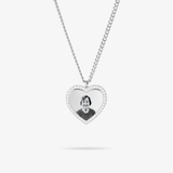 Custom Zicornia Heart Necklace - Image - Silver (memorial)