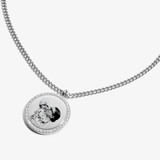 Custom Zicornia Round Necklace - Image - Silver (mom)