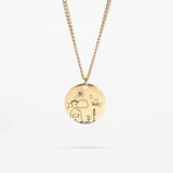 Collana personalizzata con disegno di un bambino - Gold