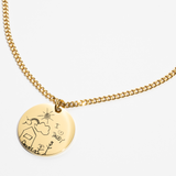Collana personalizzata con disegno di un bambino - Gold