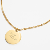 Custom Necklace Handwriting - Gold (mom)