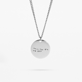 Custom Necklace Handwriting - Silver (mom)