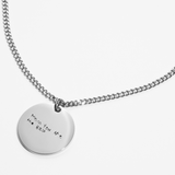 Custom Necklace Handwriting - Silver (mom)