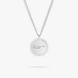 Individuelle runde Zirkonia-Halskette – Handschrift Silver - Zicornia