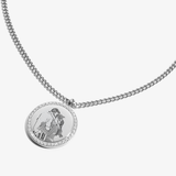 Custom Zicornia Round Necklace - Outline - Silver (mom)