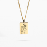Sagoma personalizzata per collana - Gold (mamma)