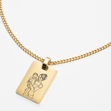 Sagoma personalizzata per collana - Gold (mamma)