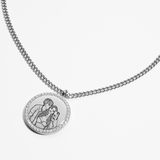 Collier rond en zicorne personnalisé-Contour- Silver