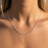 Cuban Chain Necklace - Silver ( for her )