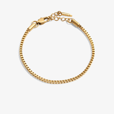 Square Chain Bracelet - Gold ( for him )