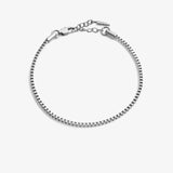 Square Chain Bracelet - Silver ( for her )
