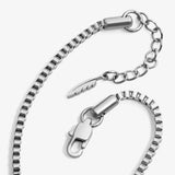 Square Chain Bracelet - Silver ( for her )