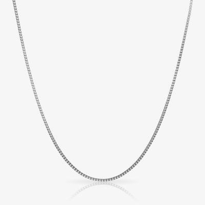 Square Chain Necklace - Silver ( for him )