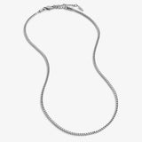 Square Chain Necklace - Silver ( for him )