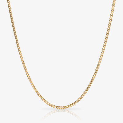 Collana catena cubana - Dorato (per lui)