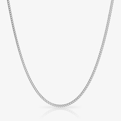 Collana catena cubana - Color argento (per lui)