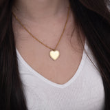 Custom Zicornia Heart Necklace - Image - Gold (memorial)