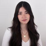 Custom Zicornia Heart Necklace - Text - Gold