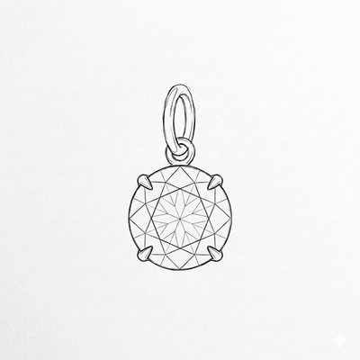 Birthstone Round - Silver