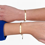 Duo pinky promise bracelet set gold – 18K personalized matching jewelry VECINO