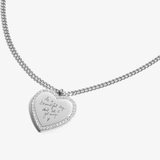 Custom Zicornia Heart Necklace - Handwriting - Silver