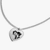 Custom Zicornia Heart Necklace - Image - Silver