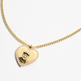 Custom Zicornia Heart Necklace - Image - Gold (memorial)