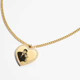 Custom Zicornia Heart Necklace - Image - Gold -