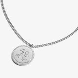 Custom Zicornia Round Necklace - Handwriting - Silver - Zicornia