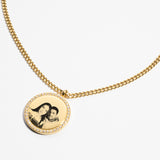 Custom Zicornia Round Necklace - Image - Gold