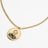 Custom Zicornia Round Necklace - Image - Gold (memorial)