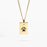 Custom Necklace Pawprint - Gold