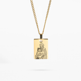 Collana personalizzata con contorno per animali domestici - Gold