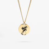 Custom Necklace Pet Image - Gold