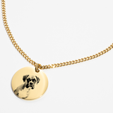 Custom Necklace Pet Image - Gold