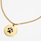 Custom Necklace Pawprint - Gold